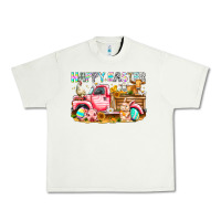 Pistachio Happy Easter Animal Farm Truck Urban Heavy Tee - CowhideDigitalArt