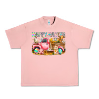 Salmon Happy Easter Animal Farm Truck Urban Heavy Tee - CowhideDigitalArt
