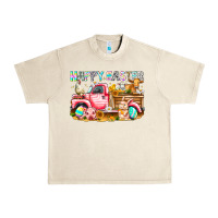Sandshell Happy Easter Animal Farm Truck Urban Heavy Tee - CowhideDigitalArt