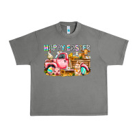 Tornado Happy Easter Animal Farm Truck Urban Heavy Tee - CowhideDigitalArt