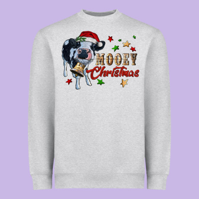 Mooey Christmas Heavyweight Sweatshirt Designed By Ranaportraitstore