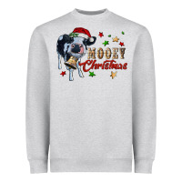 Heather Grey mooey christmas Heavyweight Sweatshirt - RanaPortraitStore