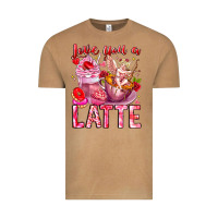 Vintage Camel Love You Latte Valentine Cupid Vintage Tee - CowhideDigitalArt