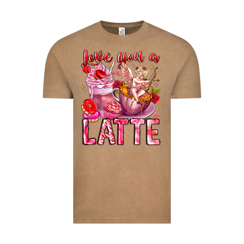 Love You Latte Valentine Cupid Vintage Tee by CowhideDigitalArt | Teevron
