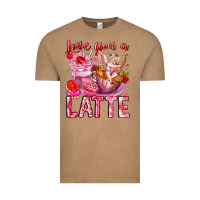 Vintage Coffee Love You Latte Valentine Cupid Vintage Tee - CowhideDigitalArt