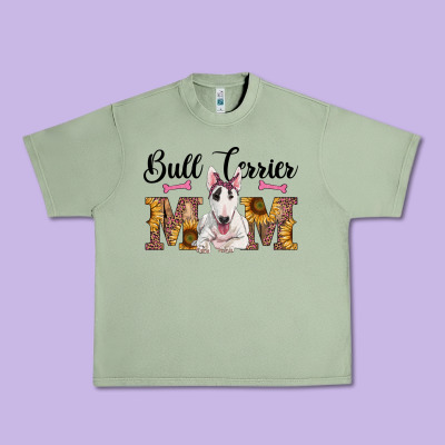 Western Bull Terrier Mom Urban Heavy Tee Designed By Ranaportraitstore