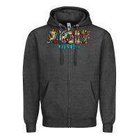 Charcoal Heather army mom christmas Zipper Hoodie - Jasminsmagicworld