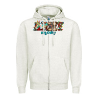 Oatmeal Heather army mom christmas Zipper Hoodie - Jasminsmagicworld