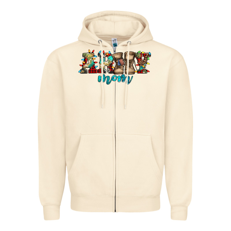 Army Mom Christmas Zipper Hoodie by Jasminsmagicworld | Teevron