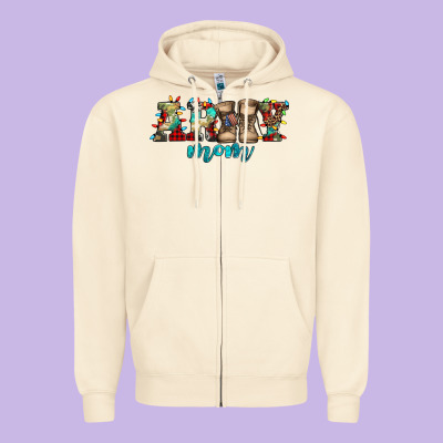 Army Mom Christmas Zipper Hoodie Designed By Jasminsmagicworld