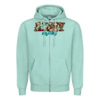 Seafoam army mom christmas Zipper Hoodie - Jasminsmagicworld