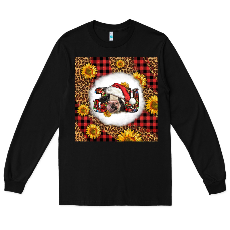 Joy Christmas Cow Long Sleeve Tee by LillyAllenDesigns | Teevron