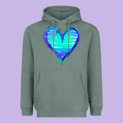 Mermaid Heart Heavyweight Hoodie Designed By Jasminsmagicworld