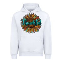 White thankful sunflower Urban Hoodie - RanaPortraitStore