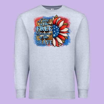 Patriotic Sunflower Premium Sweatshirt Designed By Jasminsmagicworld
