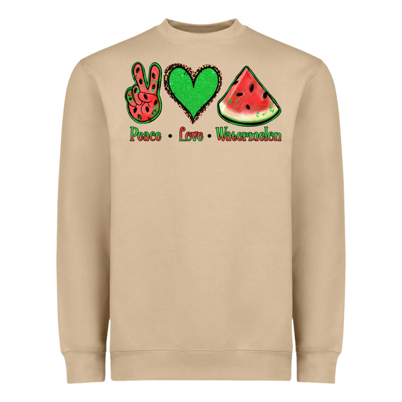 Peace Love Watermelon Heavyweight Sweatshirt by Jasminsmagicworld | Teevron