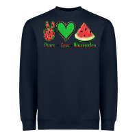 Navy Peace Love Watermelon Heavyweight Sweatshirt - Jasminsmagicworld