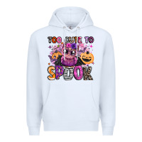 White wicked cute too cute to spook Premium Hoodie - BarkalooDesign