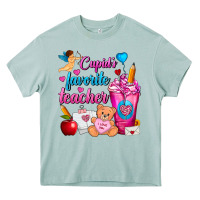 Arona Cupid's Favorite Teacher Valentine's Day Frappe Heavy Core Tee - FaDigitalArtStudio