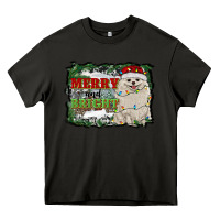 Asphalt merry and bright pomeranian Heavy Core Tee - RanaPortraitStore
