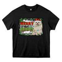 Black merry and bright pomeranian Heavy Core Tee - RanaPortraitStore