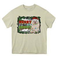 Mossy merry and bright pomeranian Heavy Core Tee - RanaPortraitStore
