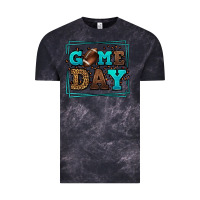 Cloud Black Game day American Football leopard frame Vintage Tee - LillyAllenDesigns