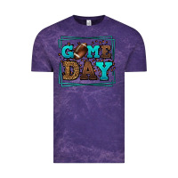 Cloud Purple Game day American Football leopard frame Vintage Tee - LillyAllenDesigns
