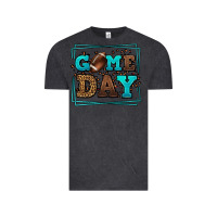 Vintage Black Game day American Football leopard frame Vintage Tee - LillyAllenDesigns
