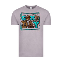 Vintage Zinc Game day American Football leopard frame Vintage Tee - LillyAllenDesigns