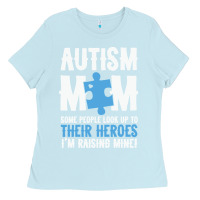 Baby Blue lil autism mom Ladies Tee - CowhideDigitalArt