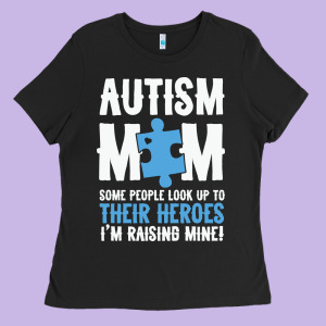 Lil Autism Mom Ladies Tee Designed By Cowhidedigitalart