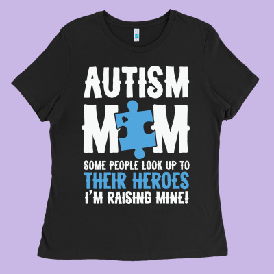 Lil Autism Mom Ladies Tee Designed By Cowhidedigitalart
