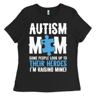 Black lil autism mom Ladies Tee - CowhideDigitalArt