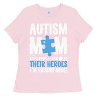Bubblegum Pink lil autism mom Ladies Tee - CowhideDigitalArt