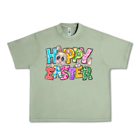 Oil Green Hoppy Easter Urban Heavy Tee - CowhideDigitalArt