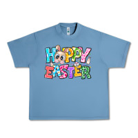 Pebble Blue Hoppy Easter Urban Heavy Tee - CowhideDigitalArt