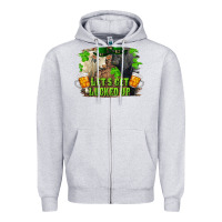 Heather Grey let's get lucked up charolais and black angus bull Zipper Hoodie - RanaPortraitStore
