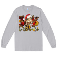 Moon Dust joy to the world christmas cow Long Sleeve Tee - LillyAllenDesigns