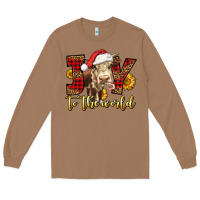 Toasted Coconut joy to the world christmas cow Long Sleeve Tee - LillyAllenDesigns