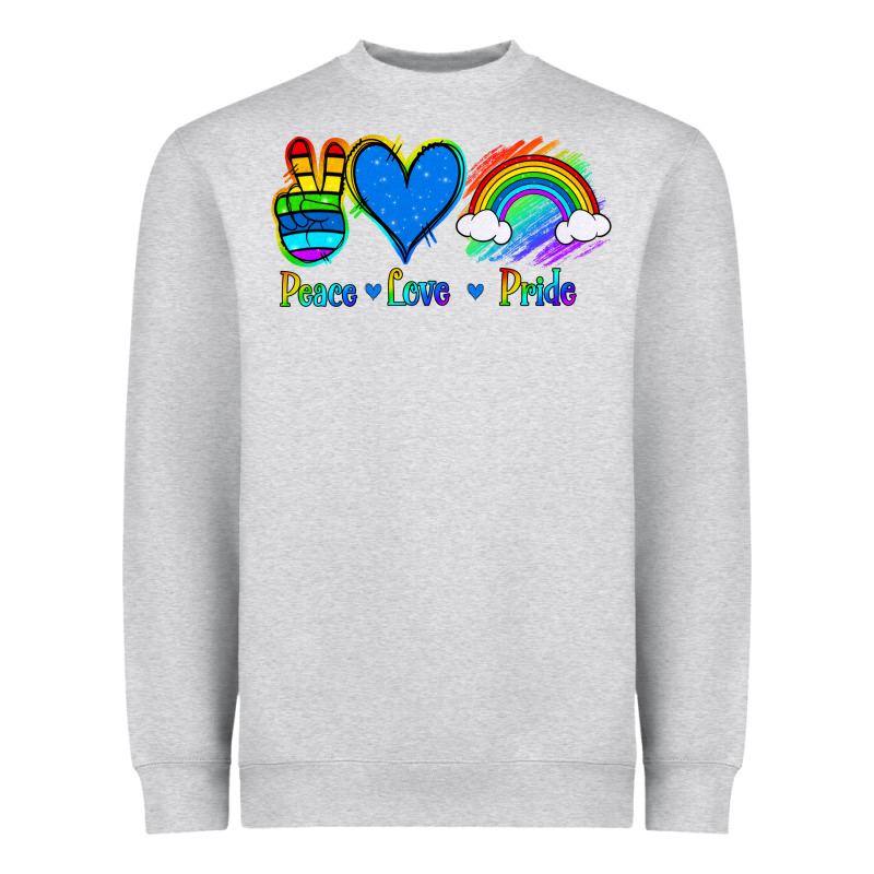 Peace Love Pride Heavyweight Sweatshirt by Jasminsmagicworld | Teevron