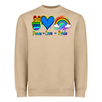 Mushroom Peace Love Pride Heavyweight Sweatshirt - Jasminsmagicworld