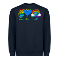 Navy Peace Love Pride Heavyweight Sweatshirt - Jasminsmagicworld