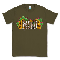 Army Green Cactus Cowhide Sunflower Mama and Mini Set Classic Tee - Jasminsmagicworld