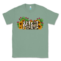 Sage Cactus Cowhide Sunflower Mama and Mini Set Classic Tee - Jasminsmagicworld