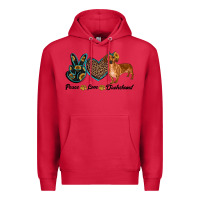 Cardinal peace love dachshund Premium Hoodie - RanaPortraitStore