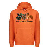 Carrot peace love dachshund Premium Hoodie - RanaPortraitStore