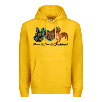 Lemon peace love dachshund Premium Hoodie - RanaPortraitStore