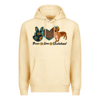 Pina Colada peace love dachshund Premium Hoodie - RanaPortraitStore
