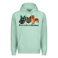 Seafoam peace love dachshund Premium Hoodie - RanaPortraitStore